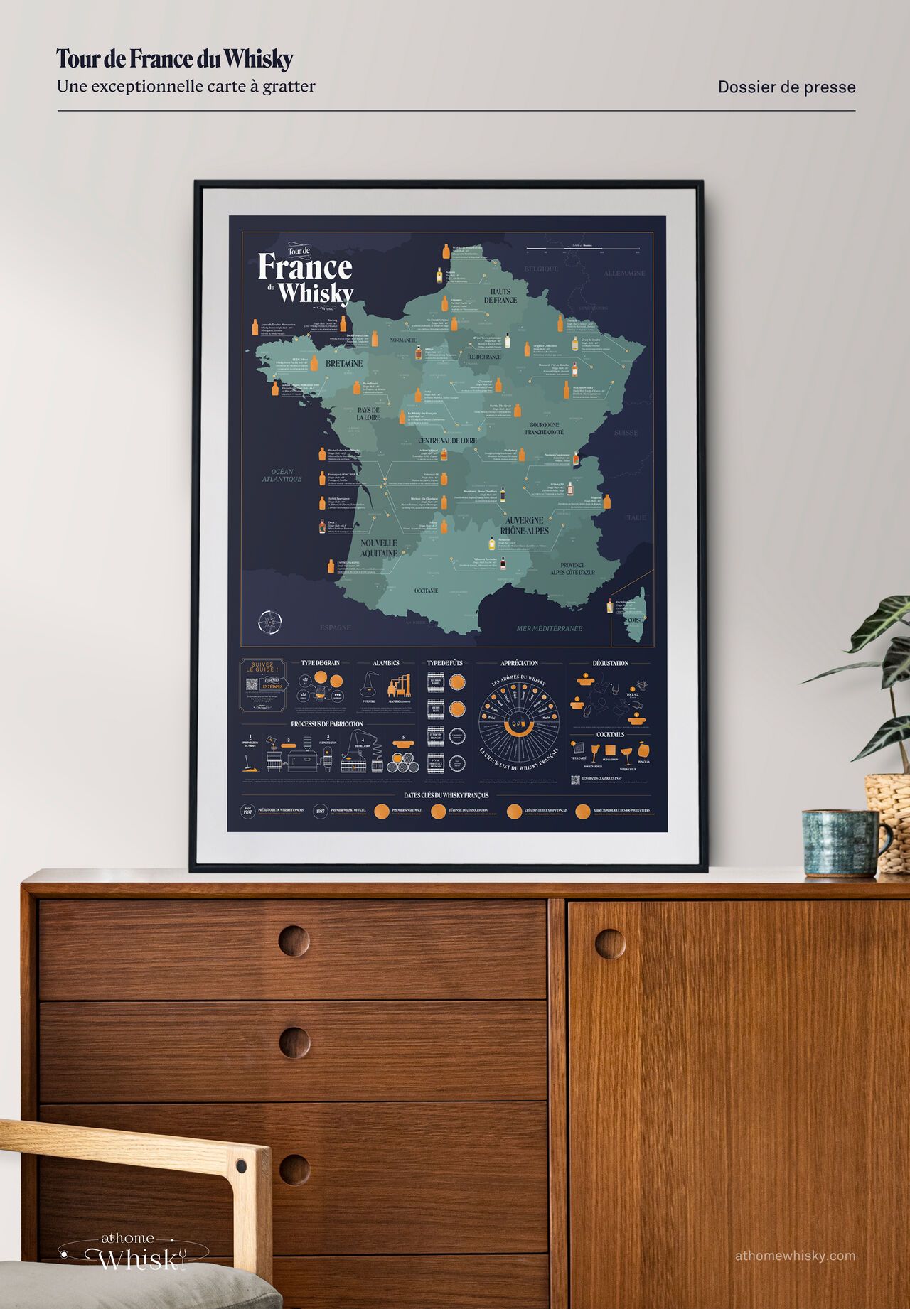La carte à gratter du Tour de France du Whisky