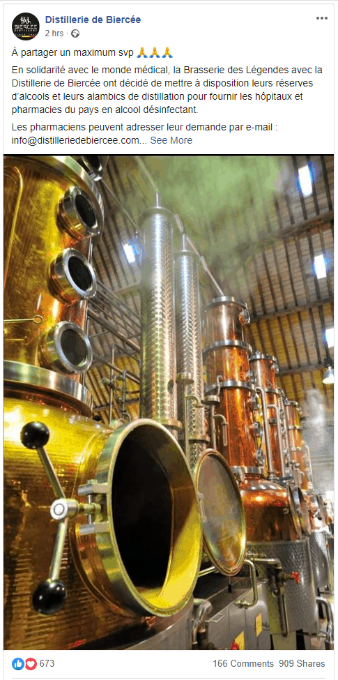 Distillerie de Biercée met à disposition ses réserves d'alcools et ses alambics